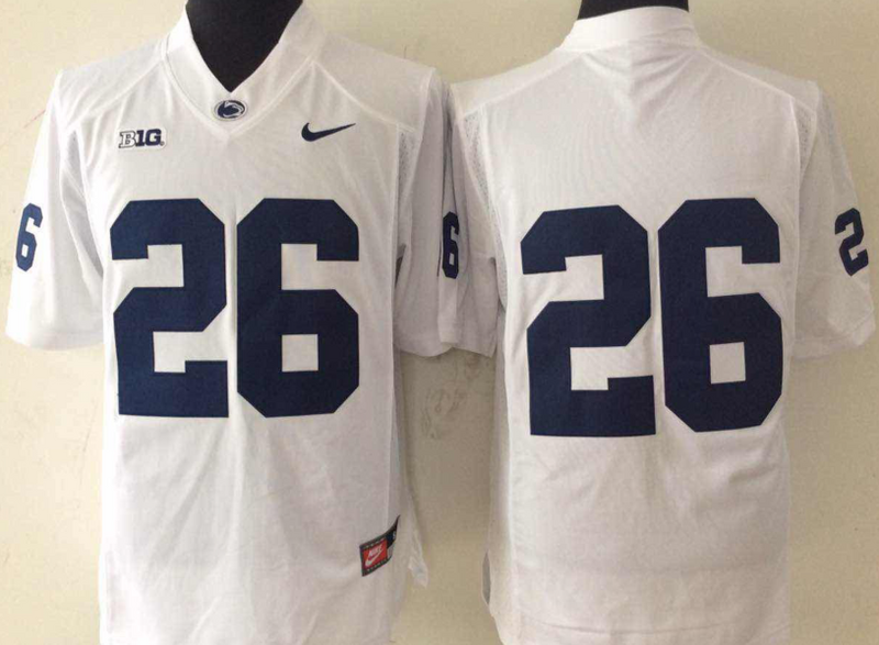 NCAA Youth Penn State Nittany Lions White 26 BARKLEY blank name jerseys